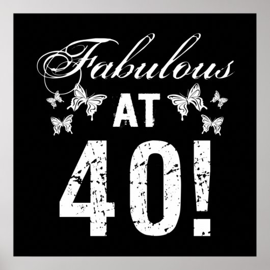 Poster Fabuleux 40e anniversaire pour elle (Devant)