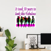 POSTER FABULEUX 50E ANNIVERSAIRE MODE REINE CONCEPTION (Bureau à domicile)