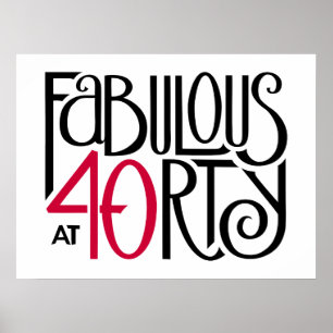 Poster Fabuleux à 40 rouge