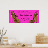 Poster Fabuleux Baby shower bébé mignonne fille Leopard C (Cuisine)