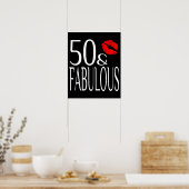 Poster Fabuleux Cinquante Big 50 Anniversaire 50ème (Cuisine)