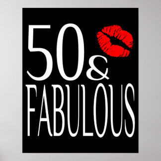 Poster Fabuleux Cinquante Big 50 Anniversaire 50ème