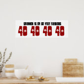 Poster Fabulous 40 Anniversaire bannière fête Nom personn (Cuisine)