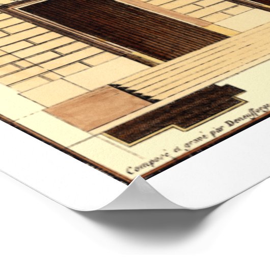 Poster Façade architecturale de Jean Deneufforge (Coin)