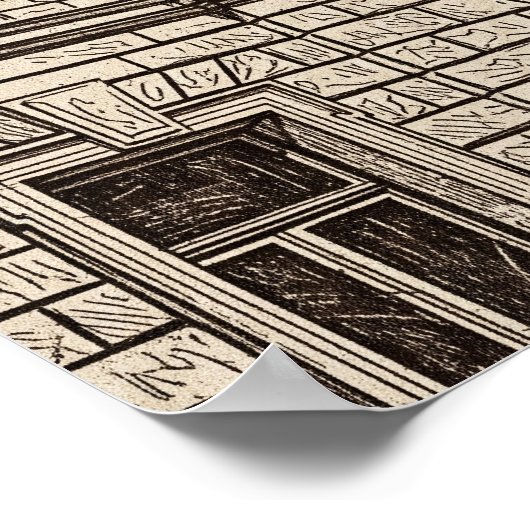 Poster Façade Art Sgraffito (Coin)