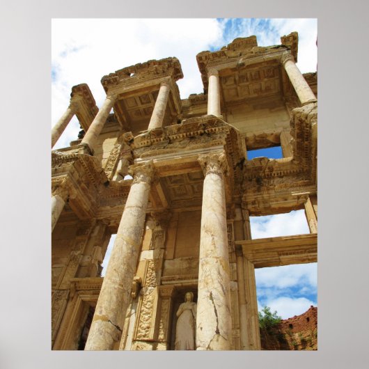 Poster Façade de la bibliothèque de Celsus dans Ephesus P (Devant)
