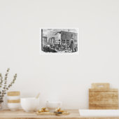 Poster Façade de l'Hôtel Drouot, Paris, c.1852 (gravi (Cuisine)