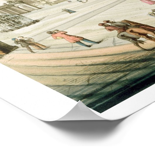 Poster Façade de Saint-Pierre à Rome avec Piazza in f (Coin)