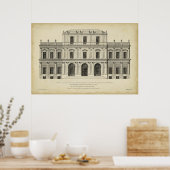 Poster Façade de style théâtral de Colen Campbell (Cuisine)