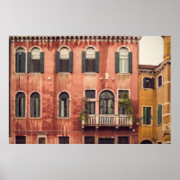 Façade d'une vieille maison typique à Venise, Ital