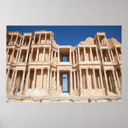 Poster Façade Et Étage De L'Amphithéâtre Romain (Devant)