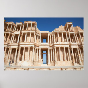 Poster Façade Et Étape De L'Amphithéâtre Romain