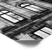 Poster Façade néoclassique noir et blanc (Coin)