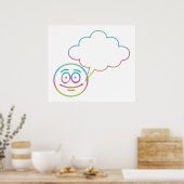 Poster Face #1 avec bulle vocale (Cuisine)