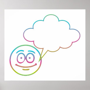 Poster Face #1 avec bulle vocale