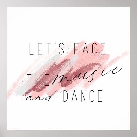 Poster Face à la citation musique et danse (Devant)