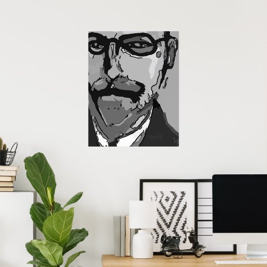 Poster Face Abstraite (Bureau à domicile)