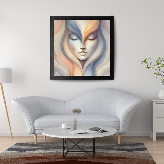 Poster Face Abstraite sereine