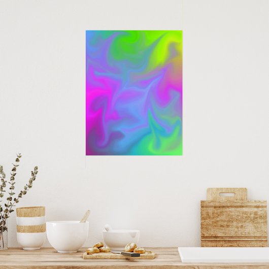 Poster Face arc-en-ciel (Cuisine)