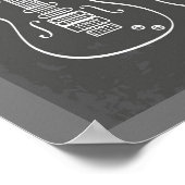 Poster Face au jeu de musique Retro guitare trio (Coin)