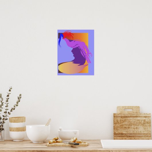 Poster Face bleue (Cuisine)