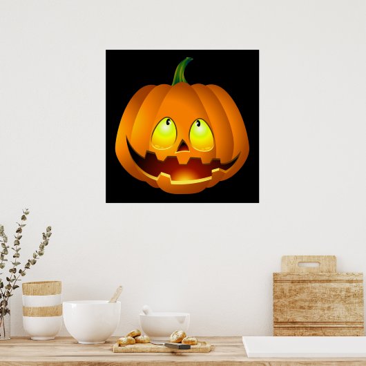 Poster Face Citrouille Halloween (Cuisine)