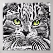 Poster Face de chat (Devant)