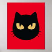 Poster Face de chat noir (Devant)