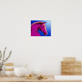 Poster Face de cheval rose Imaginaire (Cuisine)