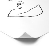 Poster Face de contour 1 ligne (Coin)