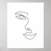 Poster Face de contour d'une ligne 2 (Devant)
