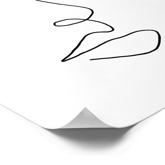 Poster Face de contour d'une ligne 3 (Coin)