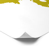 Poster Face de forme d'état du Michigan (Coin)