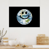 Poster Face de la Terre heureuse (Cuisine)
