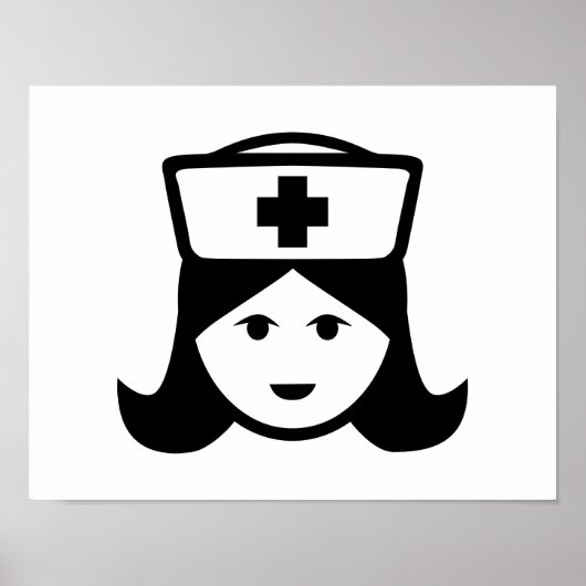 Poster Face de la tête de l'infirmière (Devant)