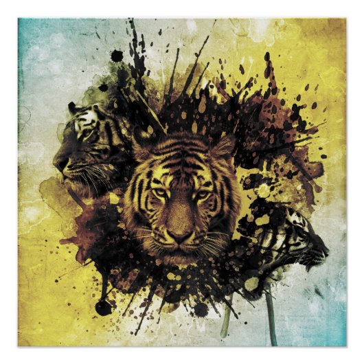 Poster face de lion (Devant)