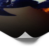 Poster Face de perroquet bleu et or (Coin)