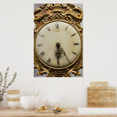 Poster Face d'horloge du 19ème siècle, Allemagne (Cuisine)