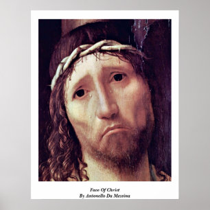 Poster Face Du Christ Par Antonello Da Messina