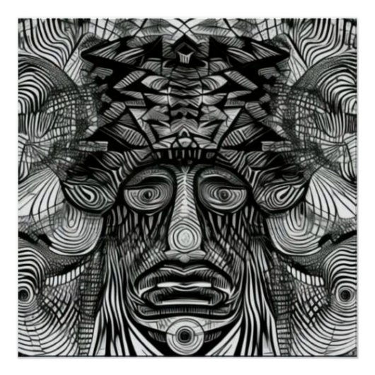 Poster Face du Shaman (Devant)