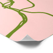 Poster Face féminine abstraite contemporaine. e minimalis (Coin)