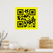 Poster Face heureuse ☻ inversée — Code QR (Cuisine)