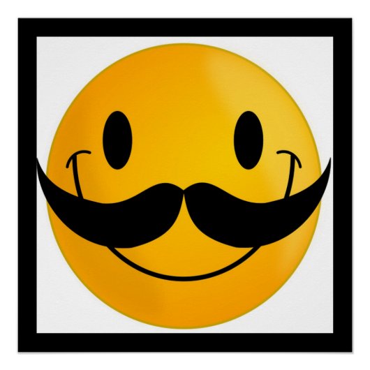 POSTER FACE MUSTACHE (Devant)