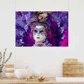 Poster Face Of A Carnival Costume, Venice (Cuisine)