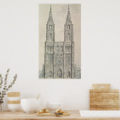 Poster Face ouest de la cathédrale de Strasbourg (Cuisine)