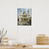 Poster Face ouest de la cathédrale Saint-Paul, dessinée p (Cuisine)