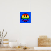 Poster Face souriante arc-en-ciel (Cuisine)