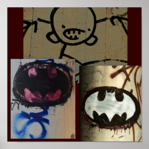 Poster faces of grafitti