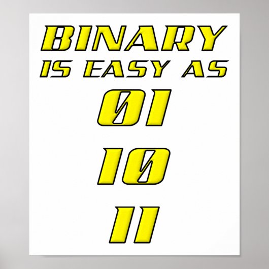 Poster facile Binary Funny (Devant)