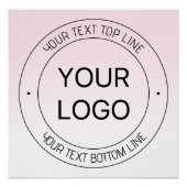 Poster Facile Logo Remplacement & Editable Texte Rose Omb (Devant)